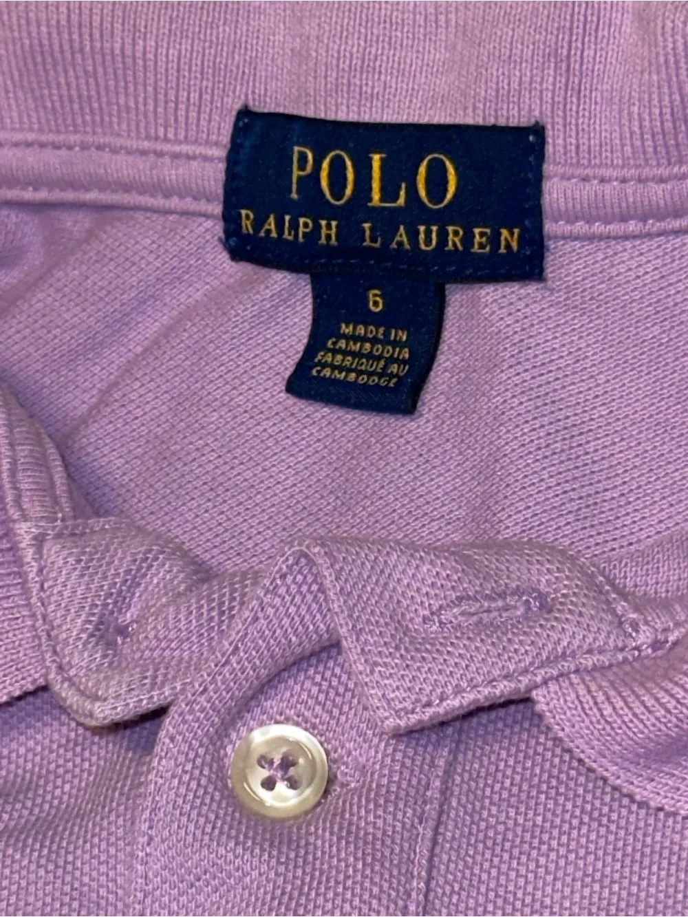 Kids Polo Ralph Lauren Lavender Polo Shirt